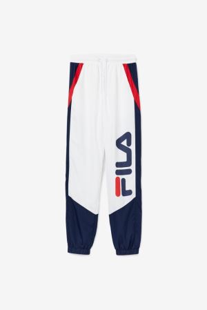 FILA Gustavo Pants White / Navy / Red,Mens Clothing | CA.FUDVRH349